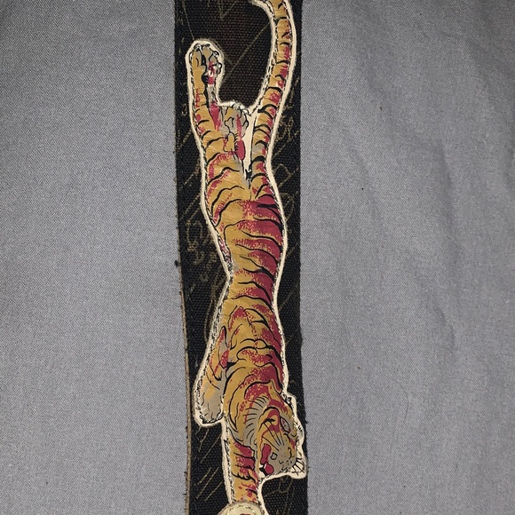 Y2K VINTAGE- Ed Hardy Genuine Leather Black and Tan Belt For Men - Picture 5 of 10